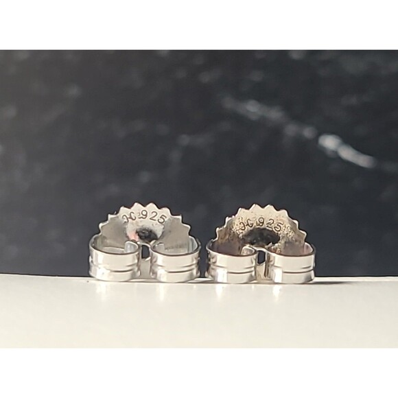 Honora 925 Sterling Silver Gray Pearl Stud Earrings Vintage - Picture 6 of 10